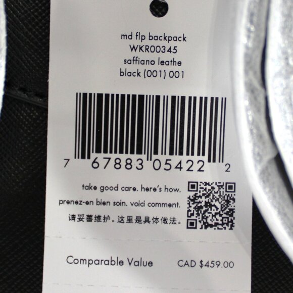 Kate Spade Medium Flap Backpack Black Saffiano Leather NWOT - Picture 12 of 12